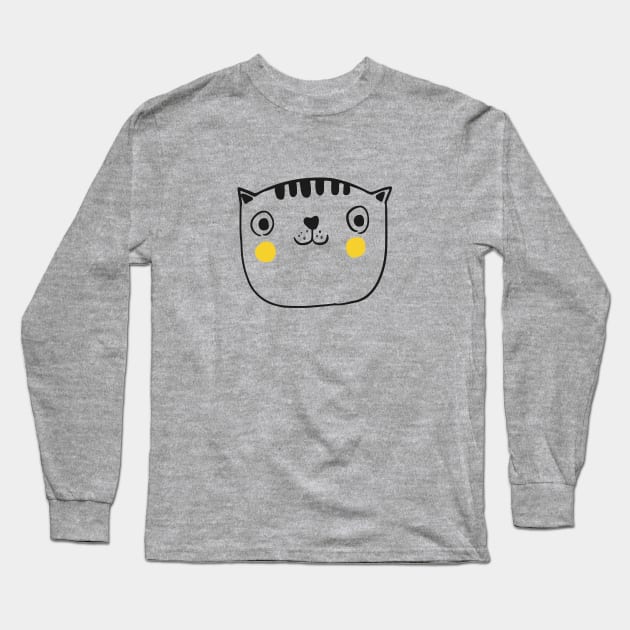 Cute Kitty Long Sleeve T-Shirt by oksmash